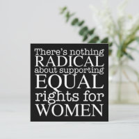Radical Woman cita cartão feminista dos direitos d