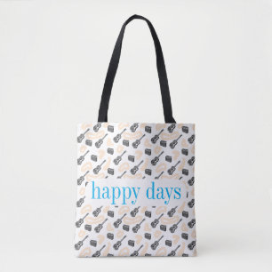 Rádio de Violão - Padrão Feliz D - Tote Bag Person
