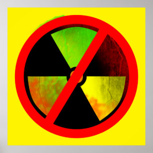 Radioativo Não Nukes Poster Antinuclear