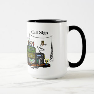 Rádios e caneca loucos da coruja