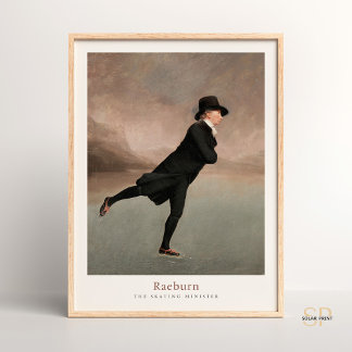 Raeburn Vintage Art Impressão Skating Minister