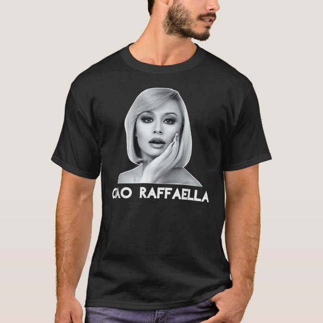 Raffaella carrà - Camiseta Clássica CIAO RAFFAELLA (Frente)