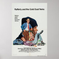Rafferty e o poster do filme Dourado Dust Twins