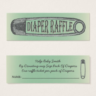 Raffle da fralda do jogo do chá de fraldas do Pin
