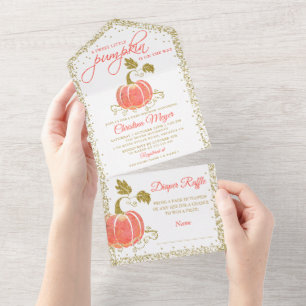 Raffle de Fralda de Pumpkin com Glitter Dourado