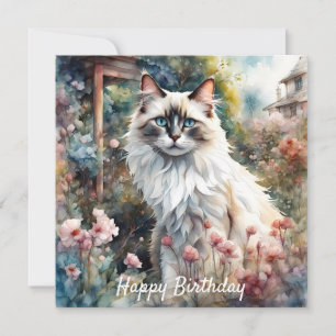 Ragdoll Cat no Aniversário do Jardim Inglês