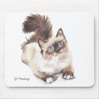 Ragdoll cat por artista GV Hemmings Mouse pad
