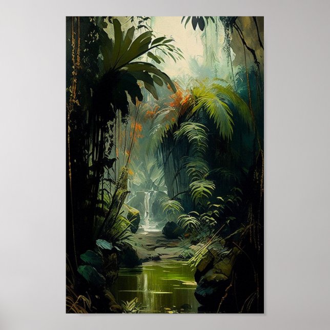 Rain Forest, Tropical Nature Wall Art Poster  (Frente)