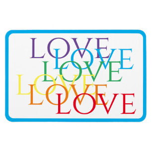 RAINBOL LOVE 4x6, ímã flexível / azul