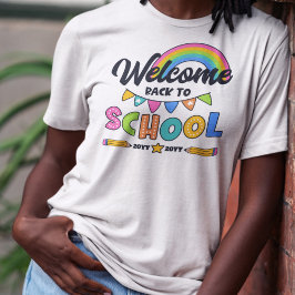 Rainbow Bem-vindo de volta à escola com o ano