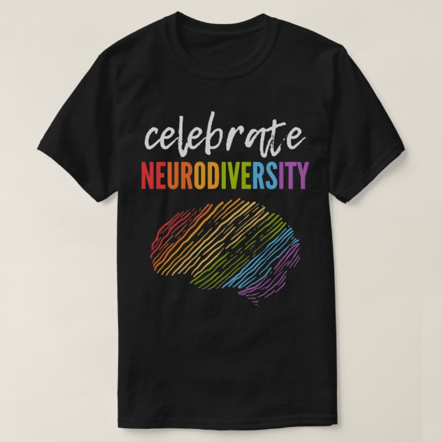 Rainbow Brain Celebrate Neurodiversity Pullover  (Frente do Design)