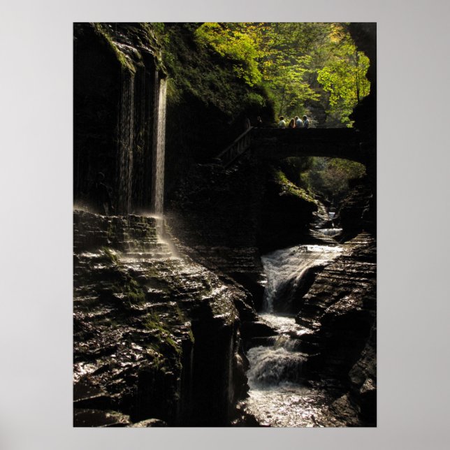 Rainbow Bridge at Watkins Glen State Park Poster (Frente)