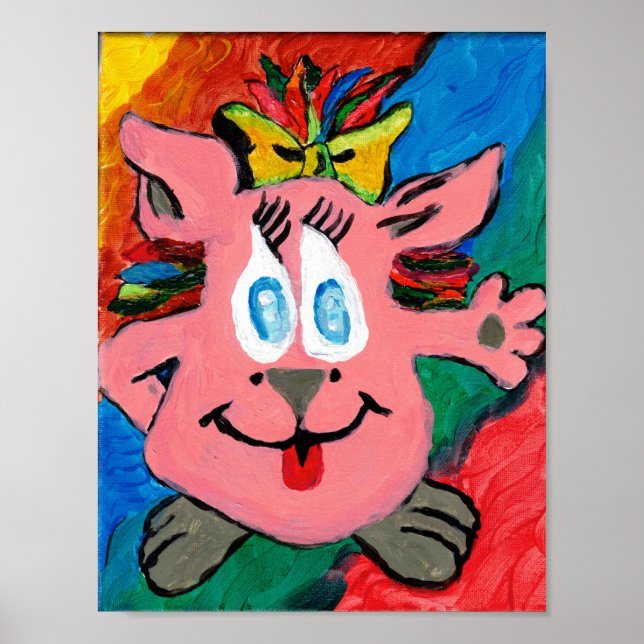 Rainbow Character Poster Paper (Semi-Gloss (Frente)