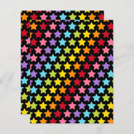 Rainbow Colorful Stars Scrapbook Papers