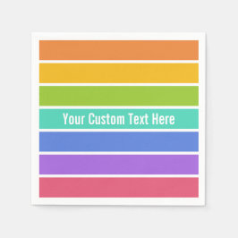Rainbow Cores guardanapos de papel personalizados