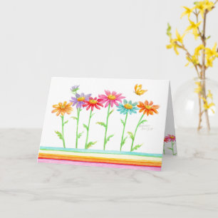 Rainbow Daisie Belo Cartão de Saudação de Aniversá