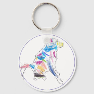 Rainbow Dog Chaveiro