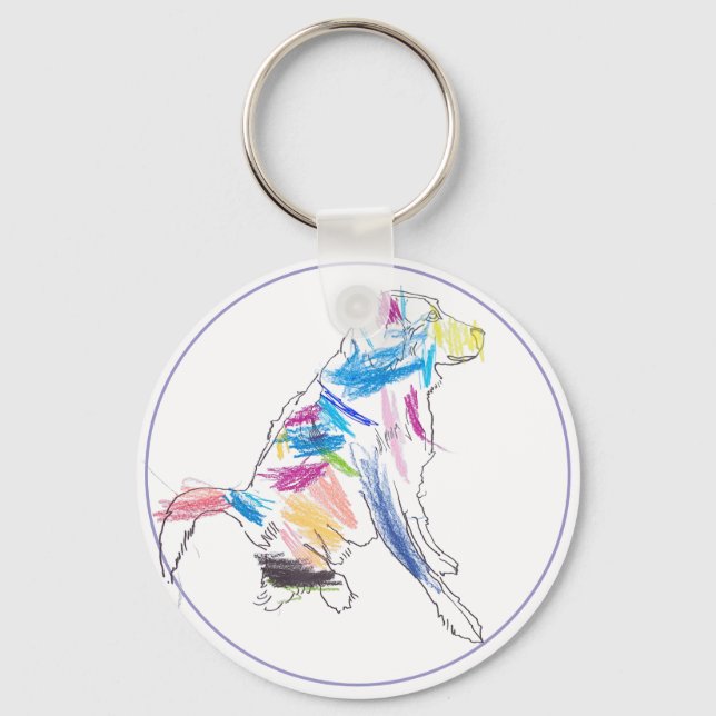 Rainbow Dog Chaveiro (Frente)