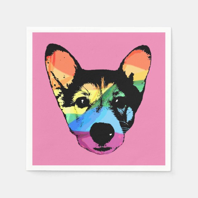 Rainbow Dog, guardanapos de papel (Frente)