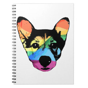Rainbow Dog, livro de anotações, caderno espiral