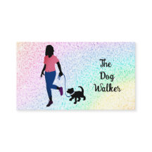Rainbow Dog Walker/ Pet Sitter Cartão de visita