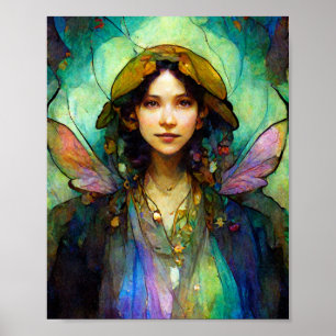 Rainbow Fairy Fantasy Art Poster