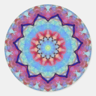 Rainbow Fllower Mandala Pequenos Adesivos Redondos