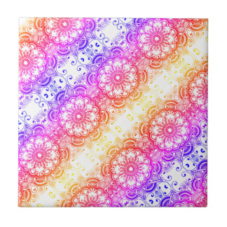 Rainbow Flower Mandala Padrão 3