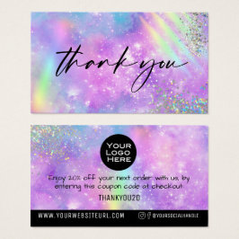 Rainbow Galaxy Obrigado Desconto do Cliente Inseri