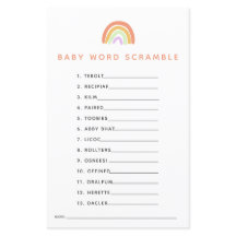 Rainbow Game Word Scramble
