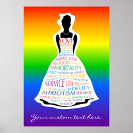 Rainbow Girls, Freemason Youth Custom Poster Gift