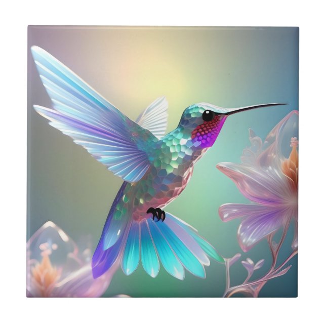 Rainbow Glass Hummingbird, (Frente)
