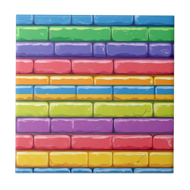 Rainbow Glossy Brick Patterno (Frente)