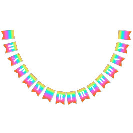 Rainbow Happy Birthday - Bandeja de Bandeiras