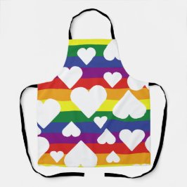 Rainbow Hearts Apron