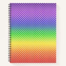 Rainbow Hearts Pattern White