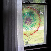 Rainbow Hearts Retro Mandala