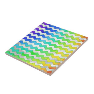 Rainbow Icy Chevron Pattern
