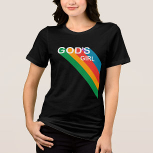 Rainbow Inspirador Menina de Deus Cristã