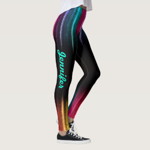 Rainbow Leggings Seu nome é Calças de Exercício
