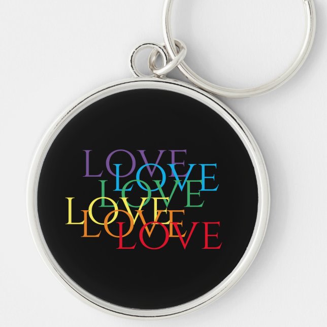 RAINBOW LOVE II - Chaveiro Premium Round (Frente)