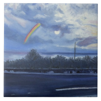 Rainbow Moon Flagler Beach, Fl Cerâmica Azulejo, 6