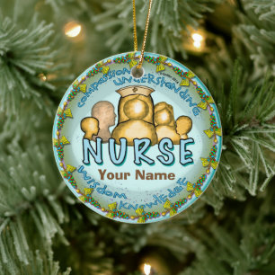 Rainbow Motto Nurse ornamento