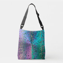 Rainbow Music Notes Design Tote Bag