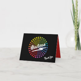 RAINBOW OUVE Cartões de agradecimentos de Bat Mitz