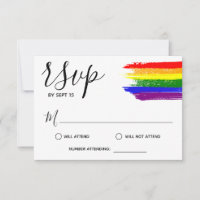 Rainbow Paint Cria Casamentos LGBT RSVP