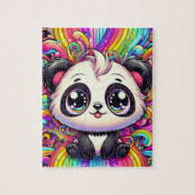 Rainbow Panda quebra-cabeça