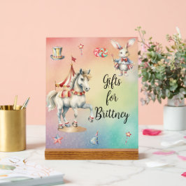 Rainbow Pastel com Animais Presentes de Aniversári