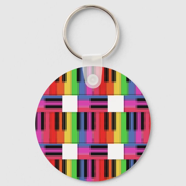 Rainbow Piano Chaveiro (Frente)