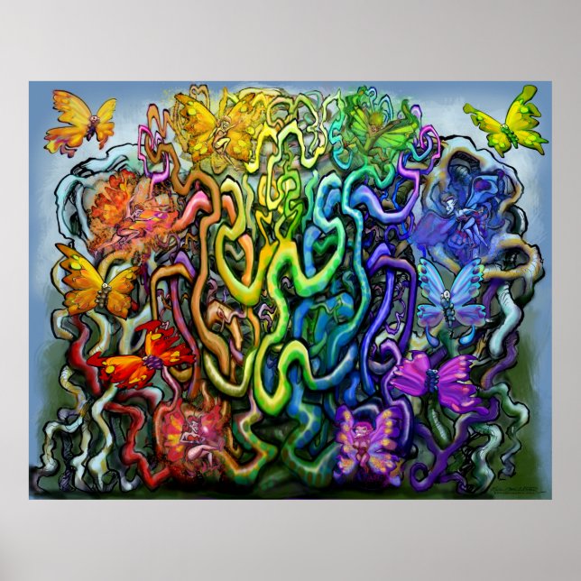 Rainbow Pixies Magic Poster (Frente)